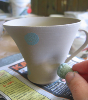 Steg 6 i fr�n lera till kopp